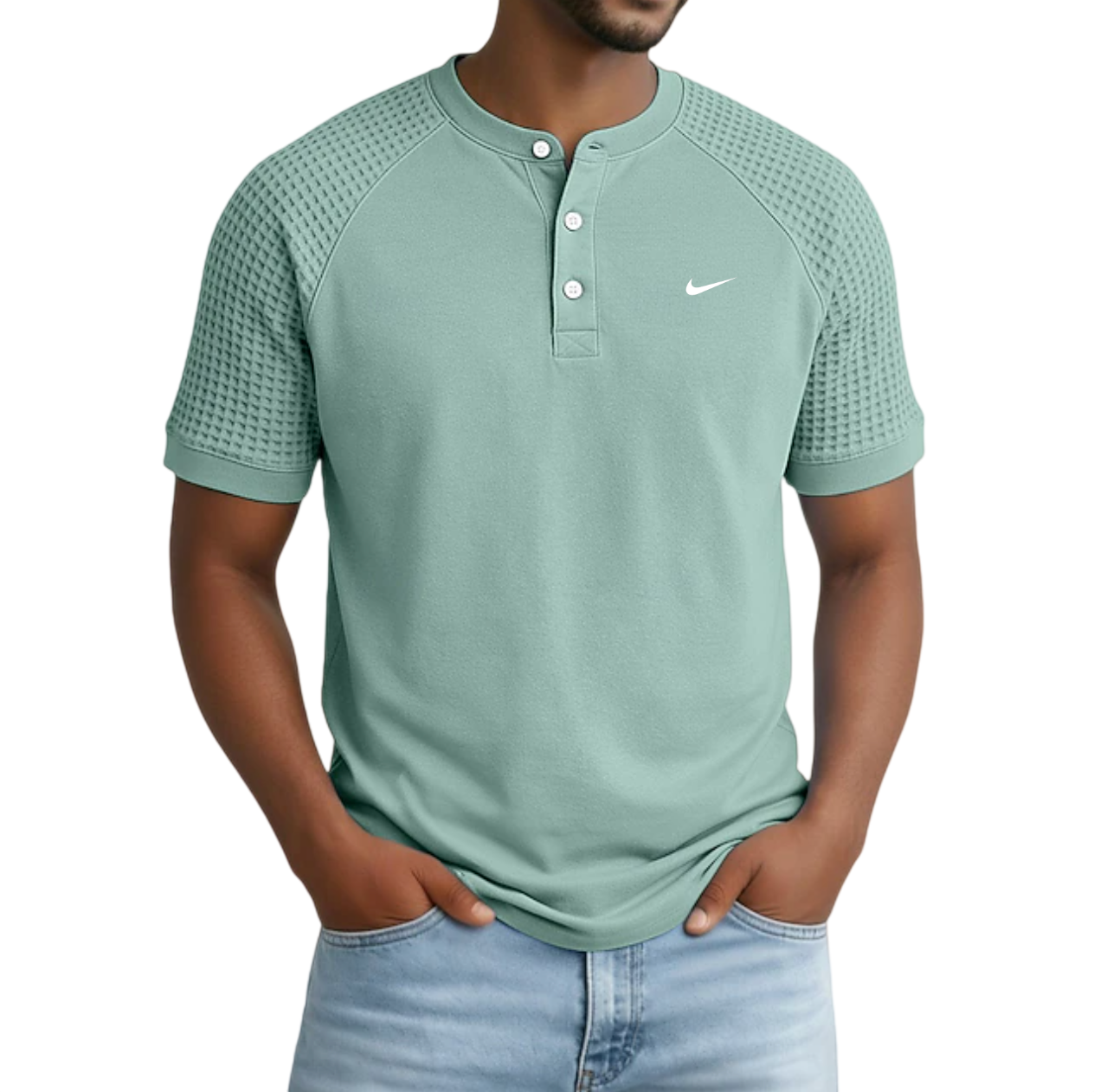 Everyday Waffle Henley Short Sleeve Tee