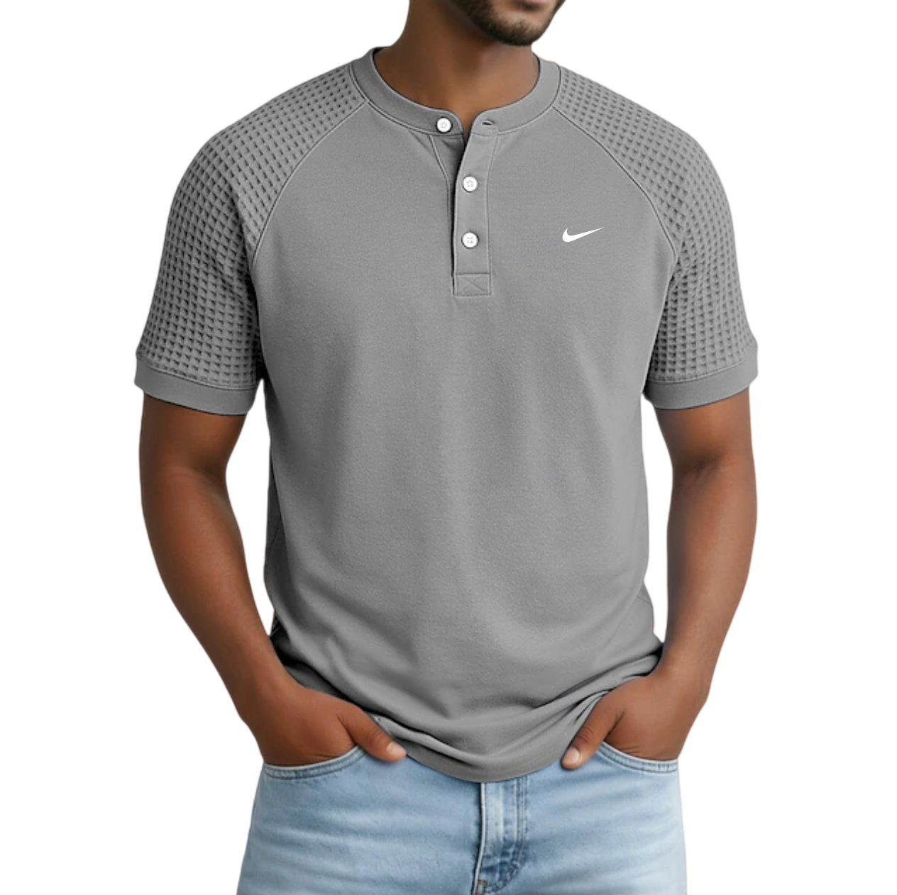 Everyday Waffle Henley Short Sleeve Tee