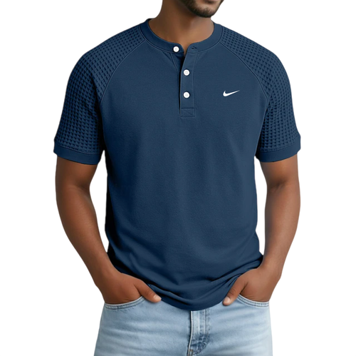 Everyday Waffle Henley Short Sleeve Tee