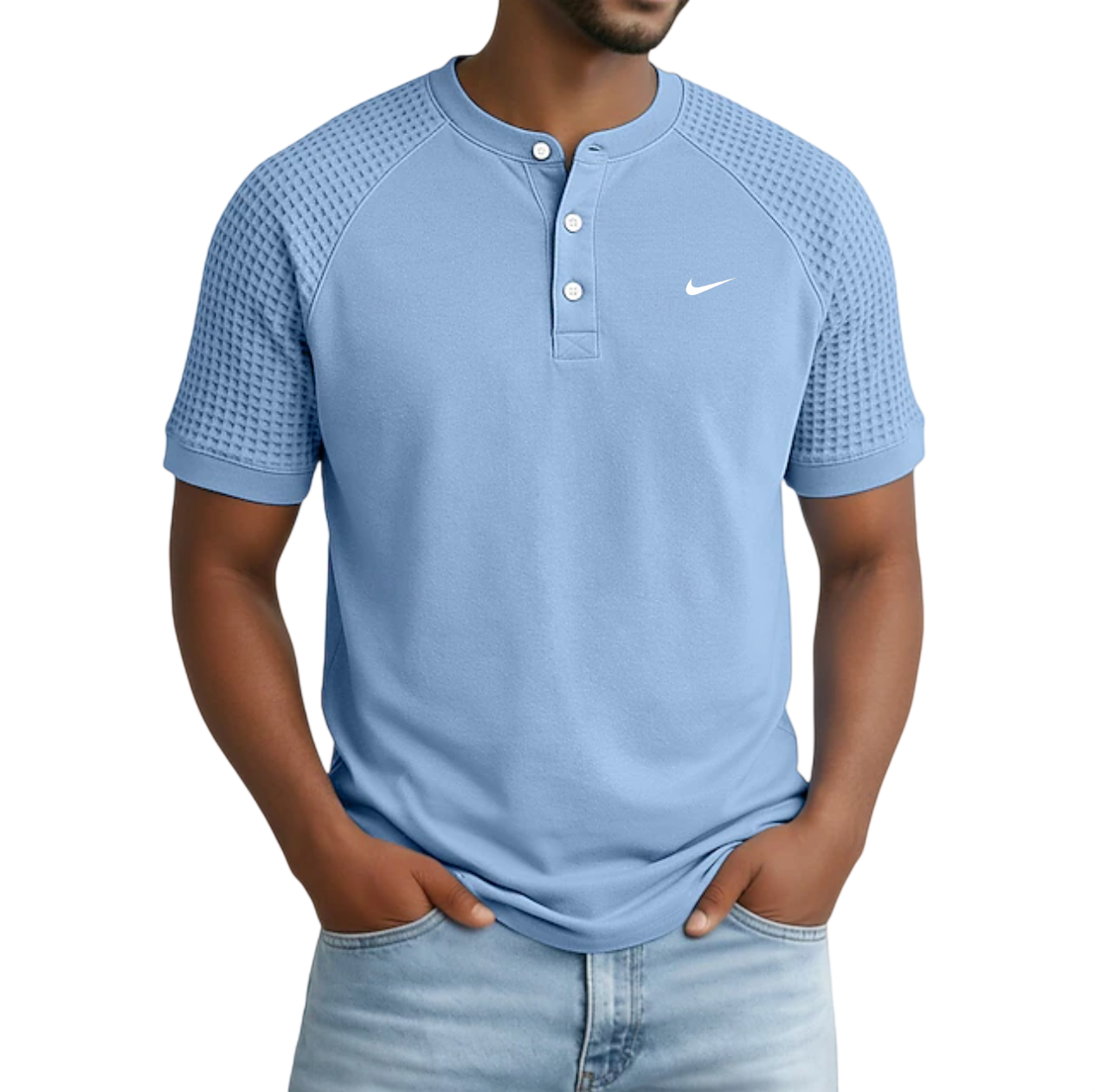 Everyday Waffle Henley Short Sleeve Tee