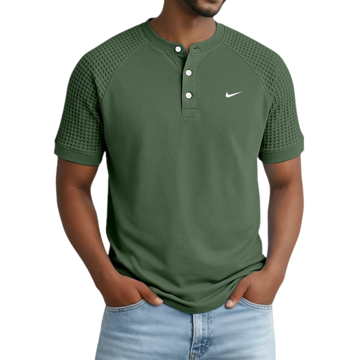 Everyday Waffle Henley Short Sleeve Tee