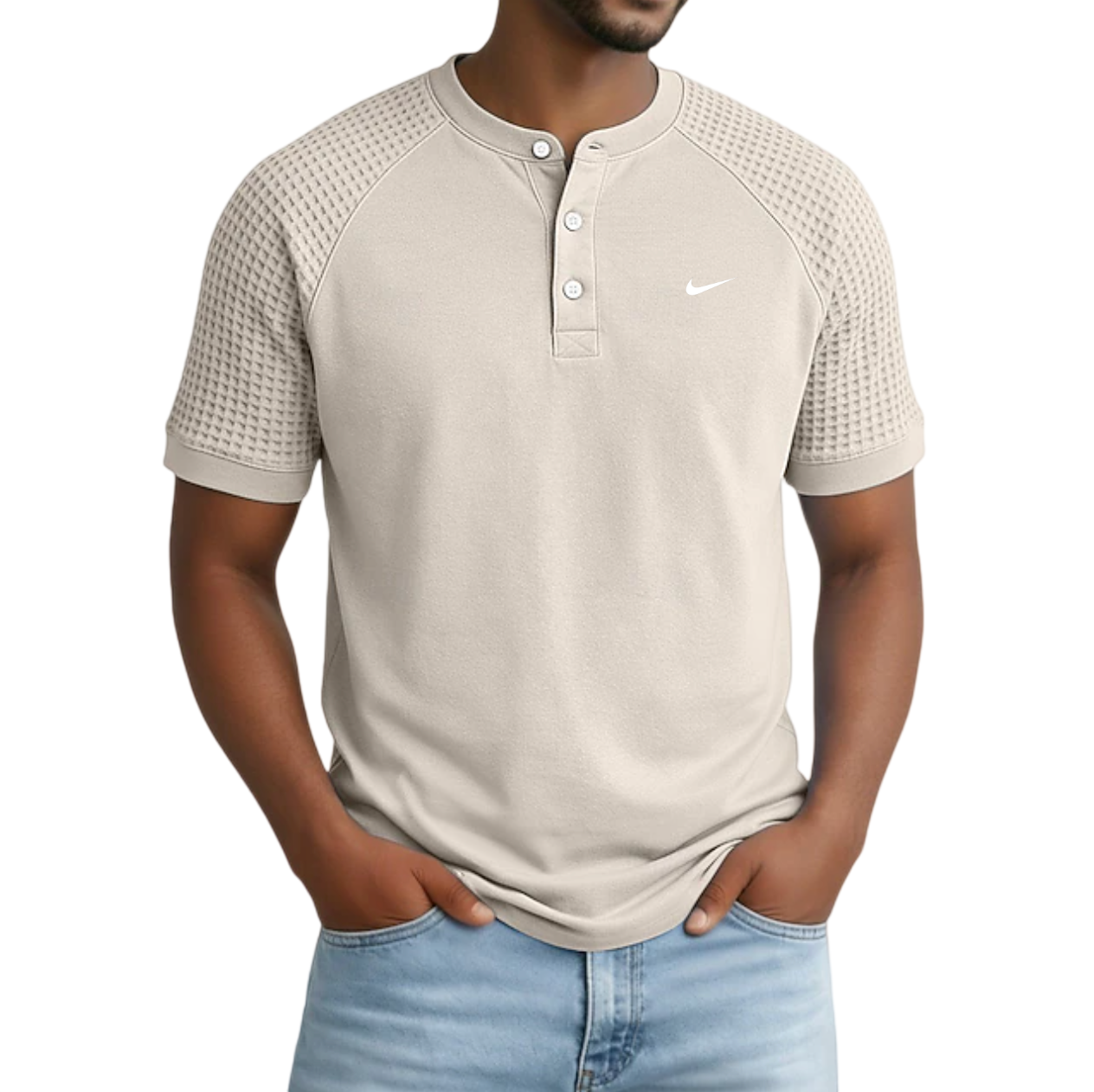 Everyday Waffle Henley Short Sleeve Tee